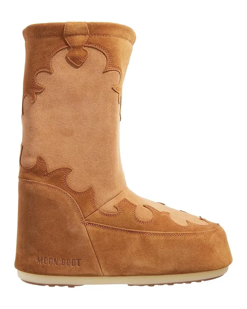 Moon Boot Winterboots Mb Icon Suede Embroidery braun Braun