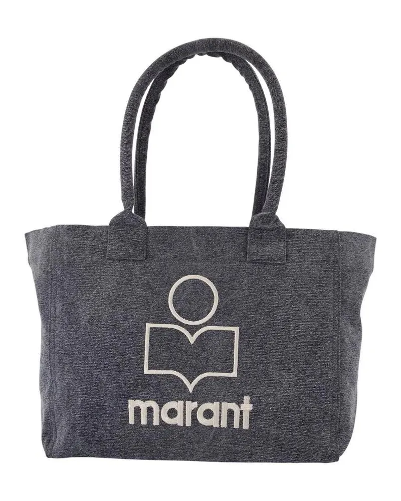 Isabel Marant Shopper & Totes Zipped Shopping Bag In Soft Faded Black Cotton grau Grau