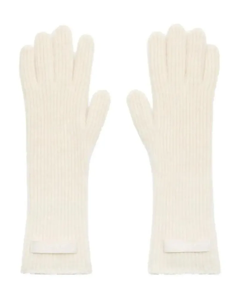 Jacquemus Handschuhe Grosgrain Wool Gloves beige Beige