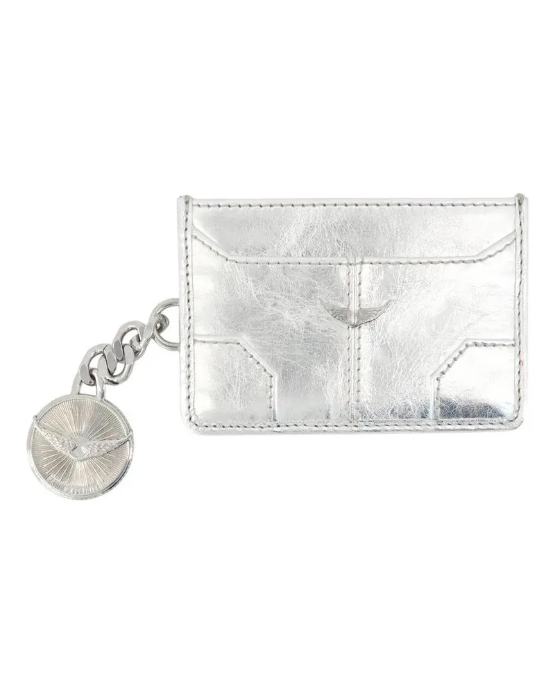 Zadig & Voltaire Portemonnaie Sunny Pass Card Holder - Leather - Silver silberfarben Silber