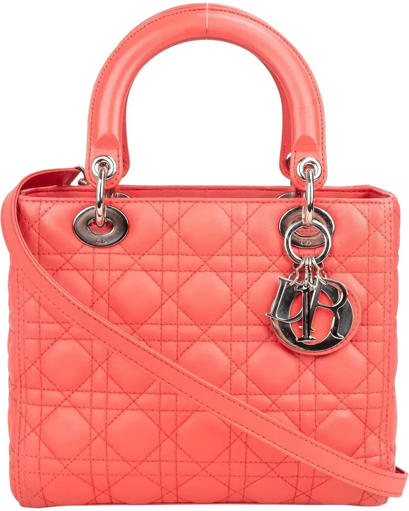 Dior Crossbody Bags  Quilted Leather Lady Dior Handbag rot Rot
