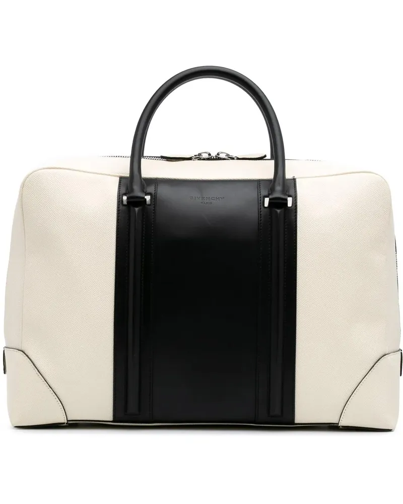 Givenchy Crossbody Bags Bicolor Grained Calfskin Lucrezia Briefcase weiß Weiß