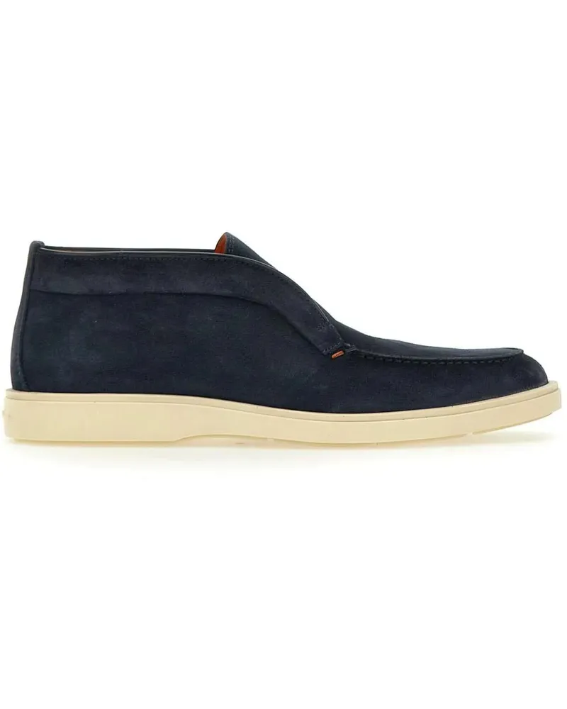 Santoni High Leather Loafers blau Blau