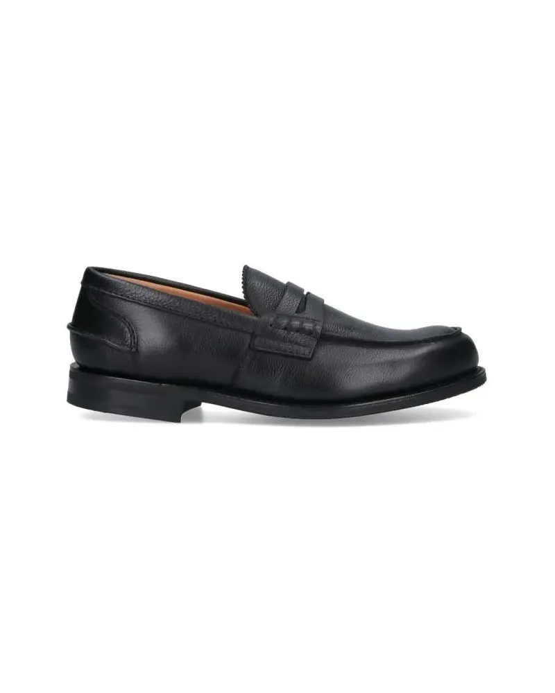 Church's Loafer Mocassino Pembrey 2.0 Black Calf Leather Slip-On S schwarz Schwarz