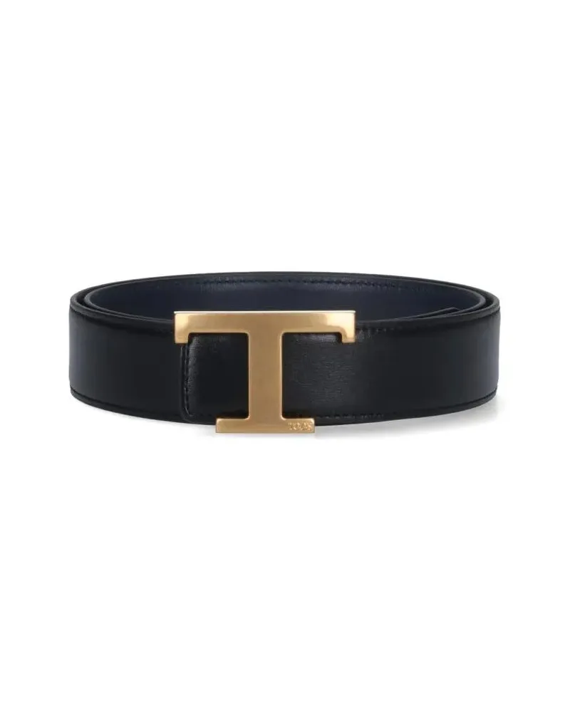 TOD'S Gürtel "T Timeless" Reversible Belt schwarz Schwarz