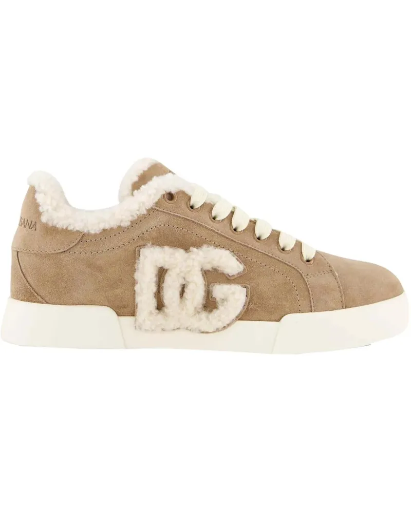 Dolce & Gabbana Low-Top Sneaker Dames Portofino Sneakers Beige beige Beige