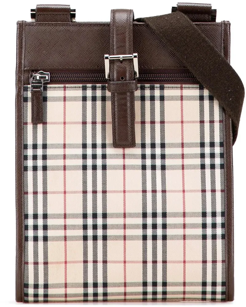 Burberry Hobo Bags House Check Canvas Crossbody braun Braun