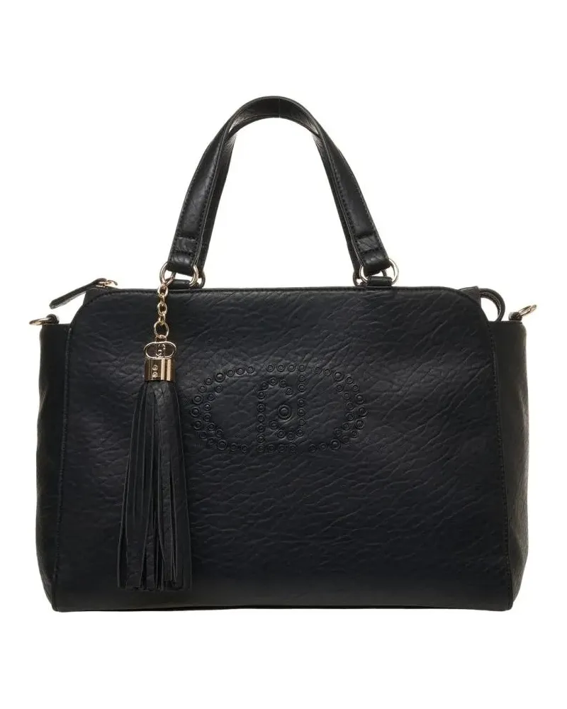 Liu Jo Shopper & Totes Eco-Leather Bag With Logo Print schwarz Schwarz