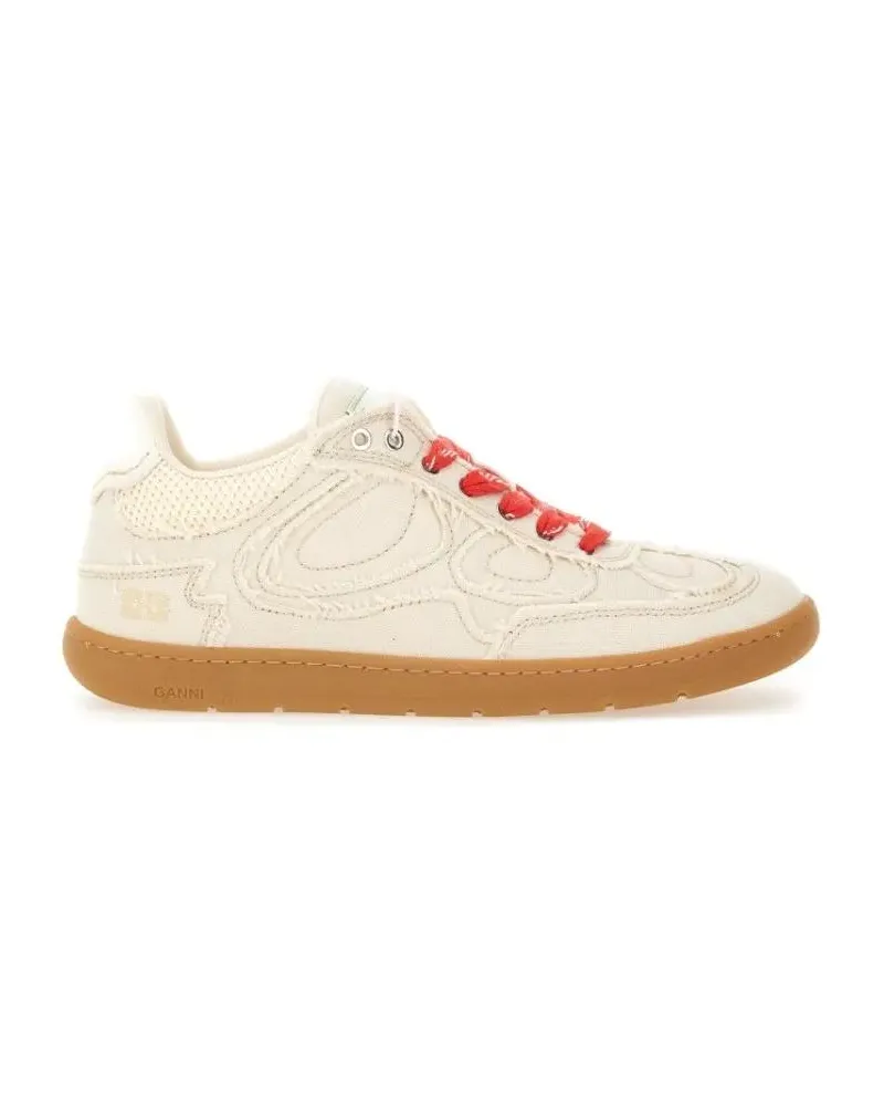 Ganni Low-Top Sneaker 08 Canvas Sneaker weiß Weiß