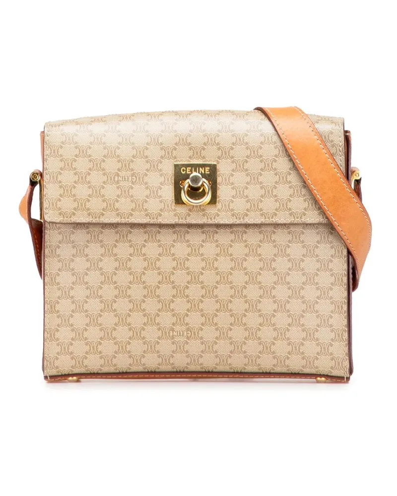 Celine Hobo Bags Macadam Coated Canvas Crossbody braun Braun