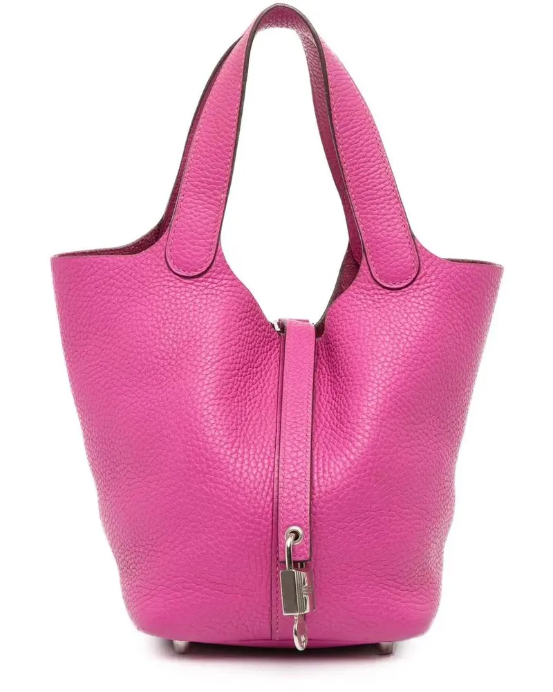 Hermès Crossbody Bags Clemence Picotin Lock 18 rosa Gold