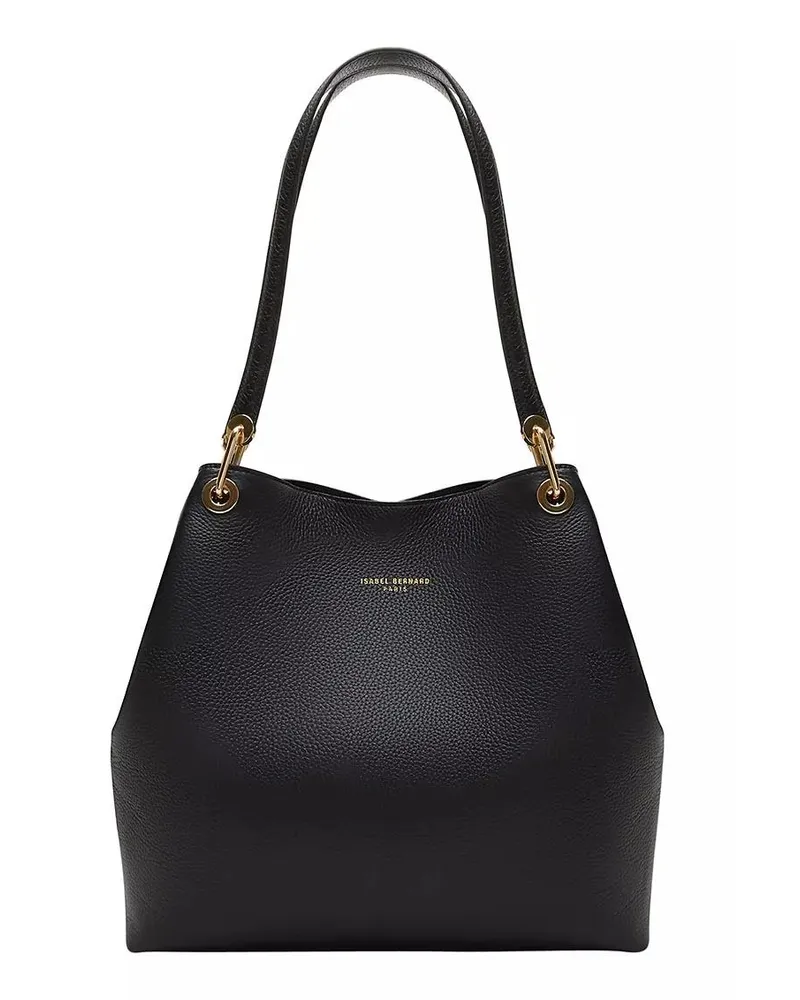 Isabel Bernard Beuteltaschen Femme Forte Annabelle Black Calfskin Leather Shoul schwarz Schwarz