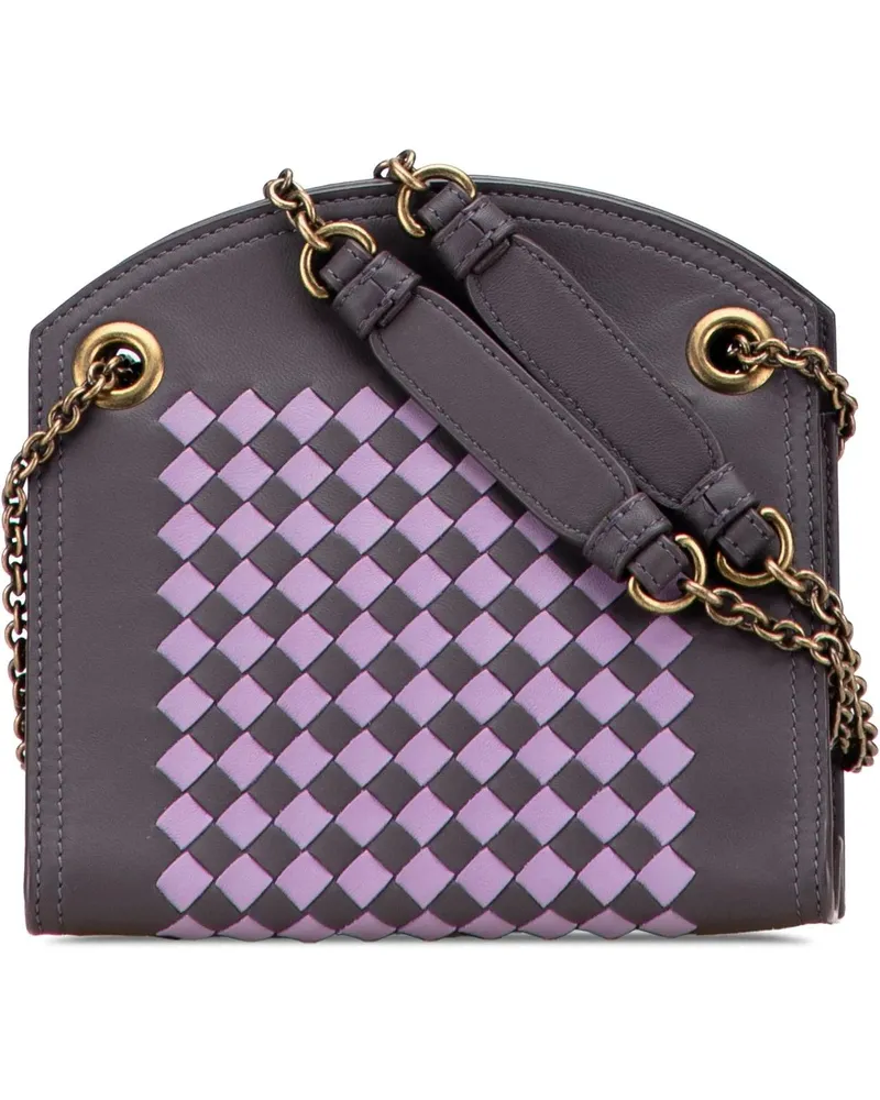 Bottega Veneta Hobo Bags Nappa Intrecciato Chain Wallet grau Grau
