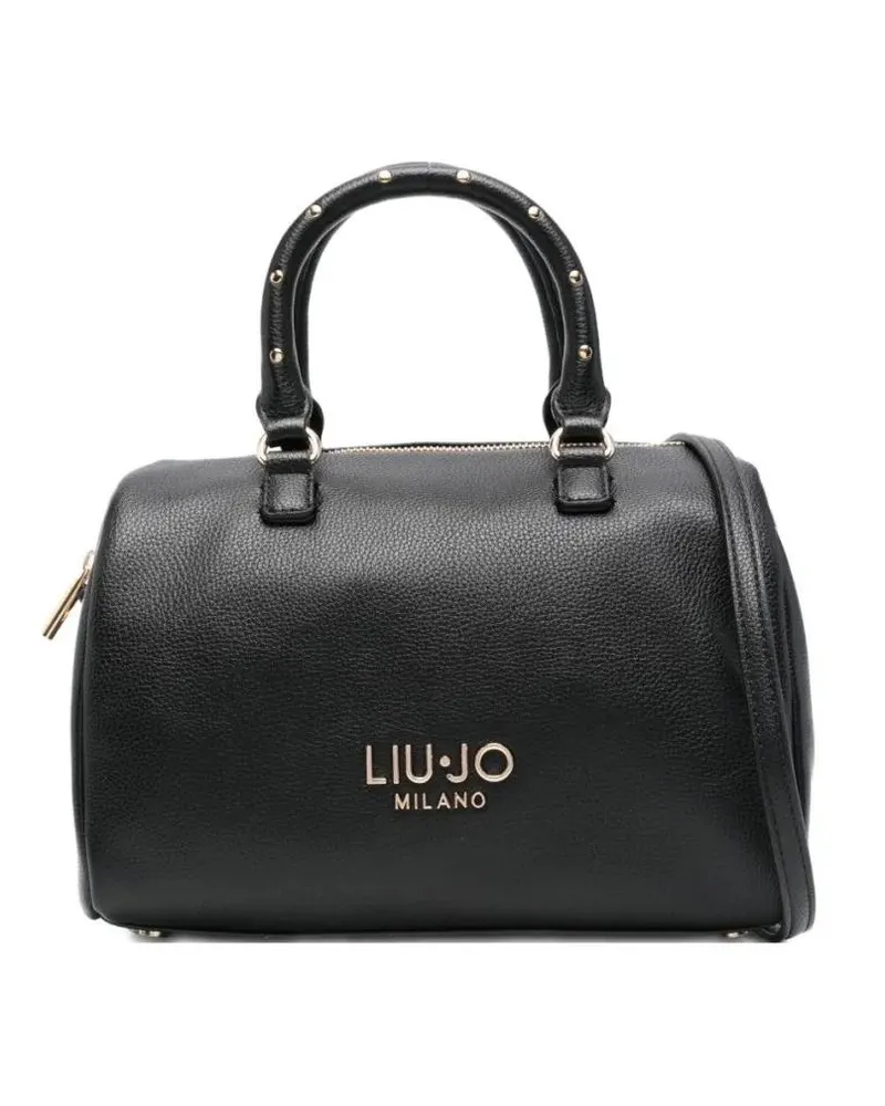 Liu Jo Hobo Bags Textured Cylindrical Handbag With Studded Accents schwarz Schwarz