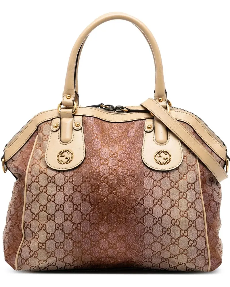 Gucci Hobo Bags Medium GG Lurex Scarlett Satchel braun Braun