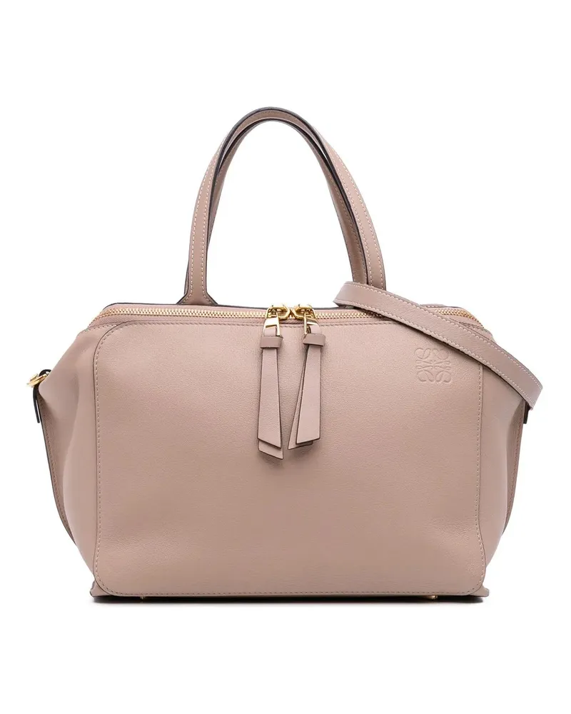 Loewe Hobo Bags Anagram Leather Zipper Bag braun Braun