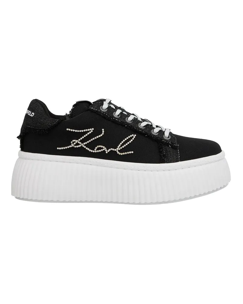Karl Lagerfeld Low-Top Sneaker Kreeper Lo Signia Mix Lo Lace schwarz Schwarz