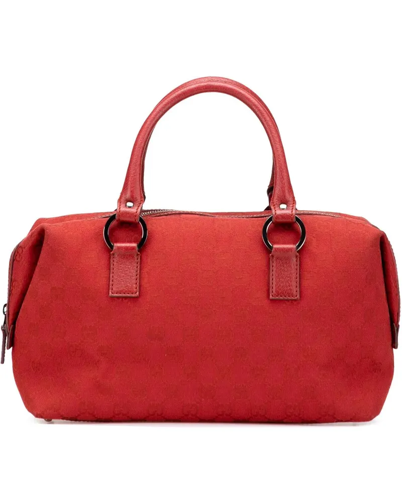 Gucci Crossbody Bags GG Canvas Boston Bag rot Rot