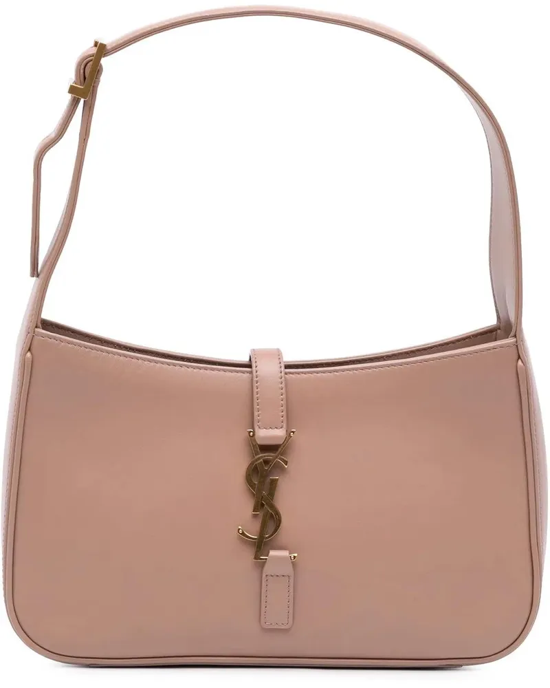 Saint Laurent Hobo Bags Smooth Calfskin Le 5 a 7 Shoulder Bag braun Braun