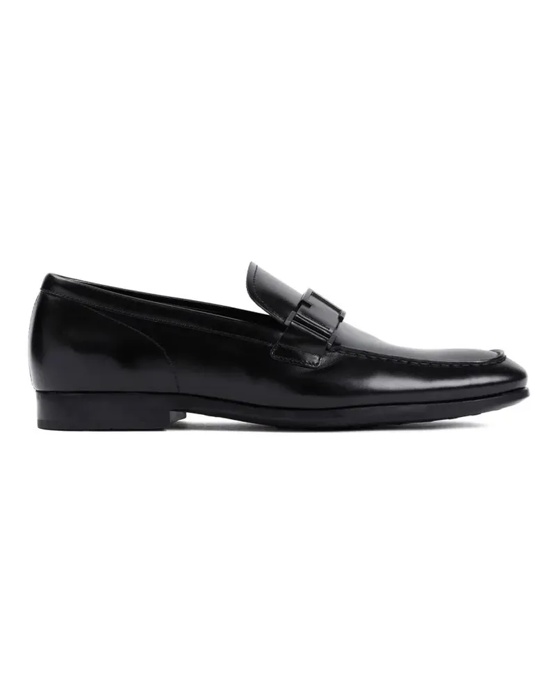 TOD'S Loafer Black Polished Leather Loafers schwarz Schwarz