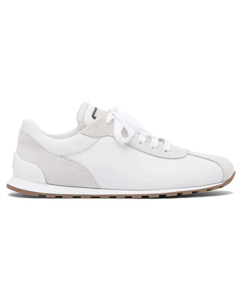 Brunello Cucinelli Low-Top Sneaker Slip-On Sneakers With Smooth Leather weiß Weiß