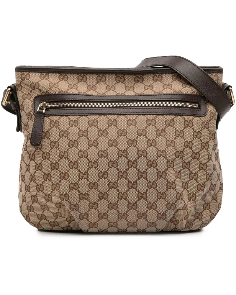 Gucci Hobo Bags GG Canvas Crossbody braun Braun