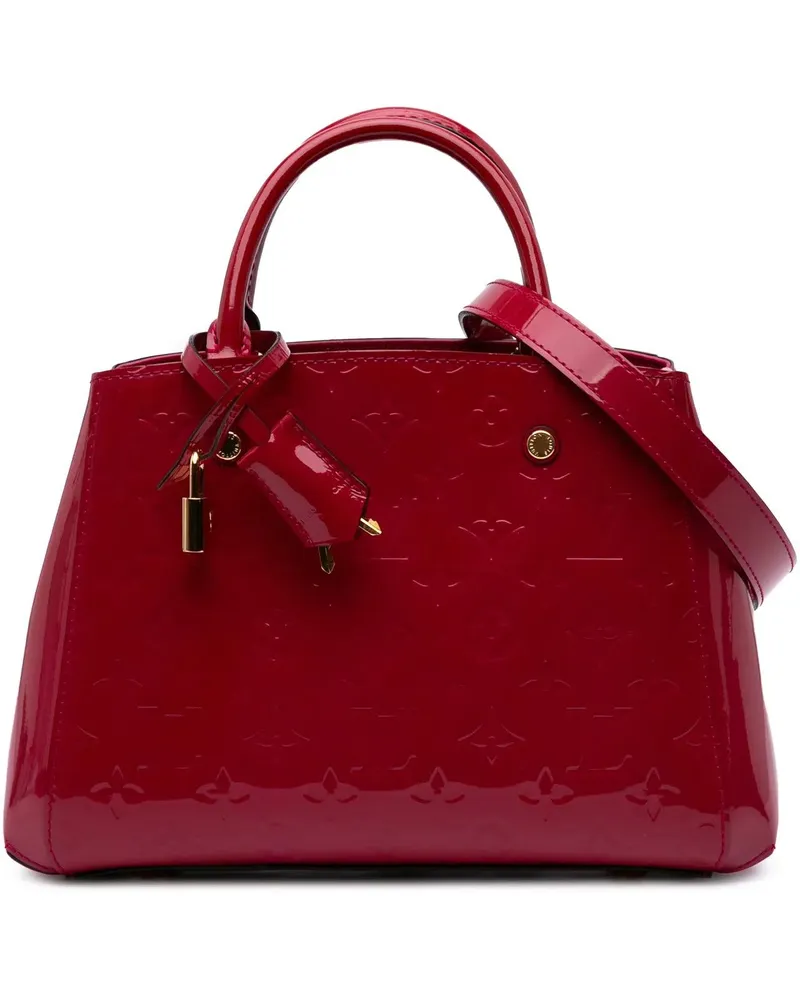 Louis Vuitton Hobo Bags 2015 Monogram Vernis Montaigne BB rot Rot