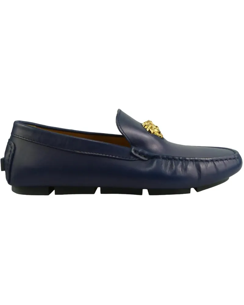 Versace Loafer Mocassino driver la medusa navy blau Blau