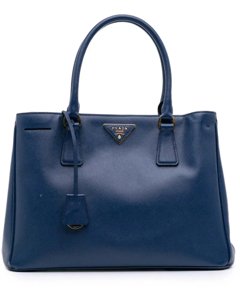 Prada Hobo Bags Medium Saffiano Lux Galleria Satchel blau Blau