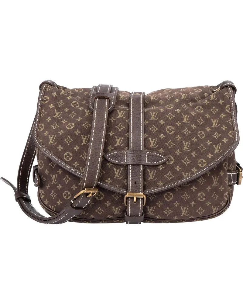 Louis Vuitton Crossbody Bags  Mini Lin Monogram Saunur 30 Crossbod bunt Bunt