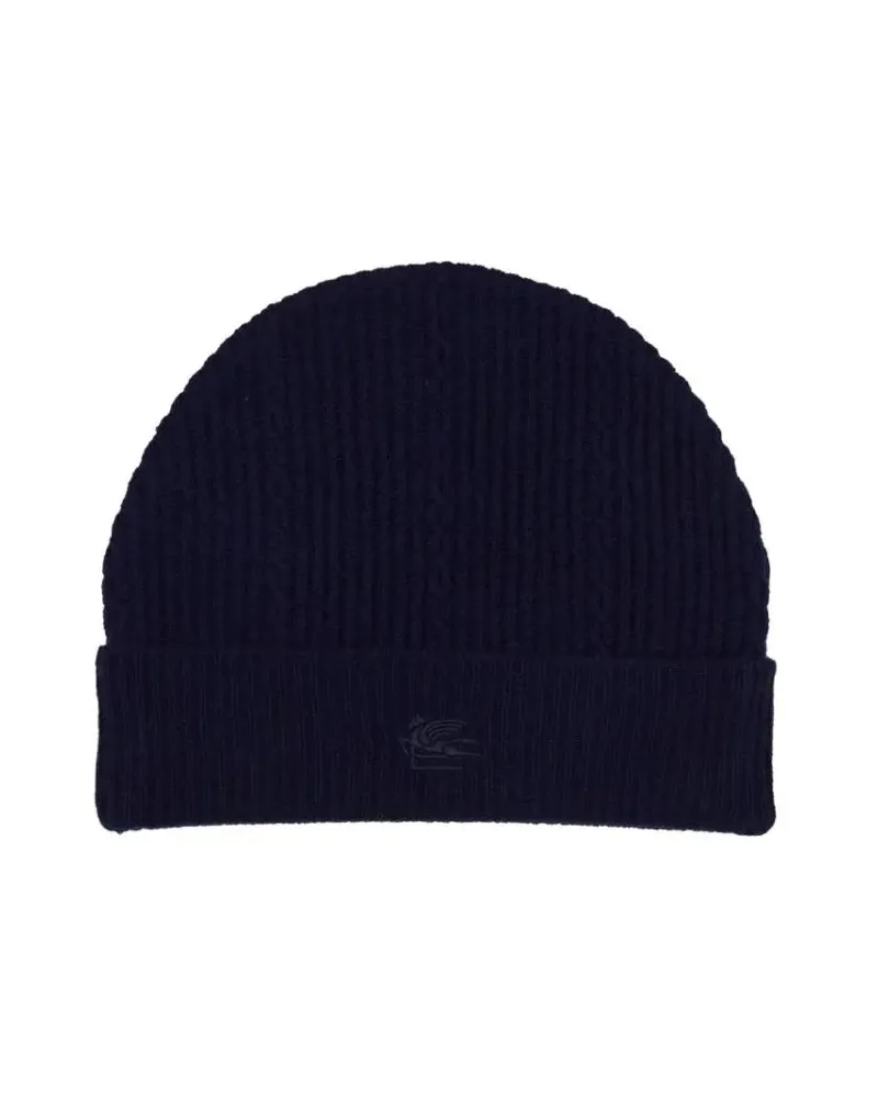 Etro Caps & Mützen Ribbed Beanie Hat schwarz Schwarz