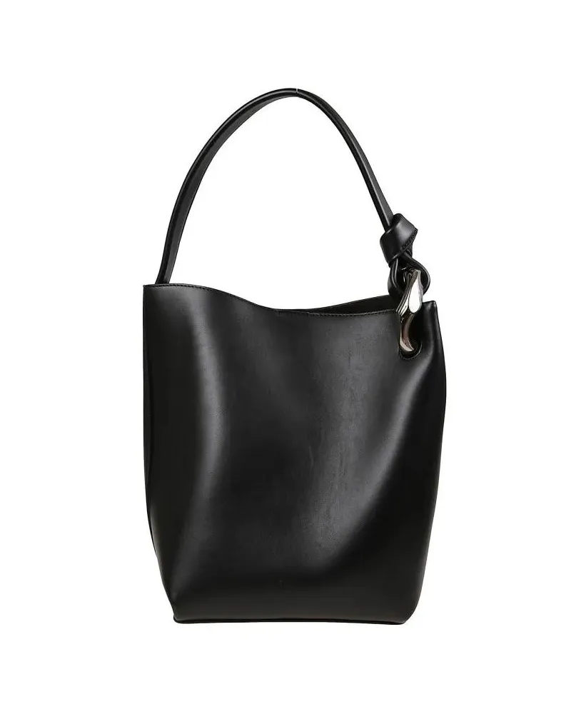 J.W.Anderson Beuteltaschen Jw Anderson Leather Bucket Bag schwarz Schwarz