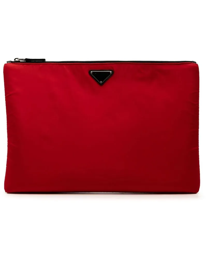 Prada Clutches Tessuto Soft Zip Clutch rot Rot