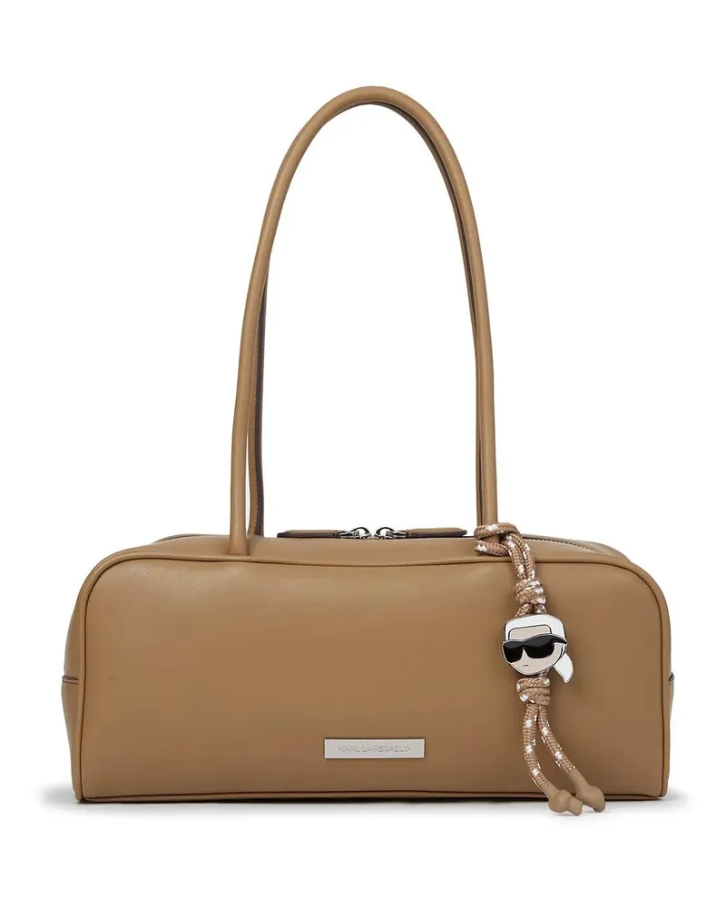 Karl Lagerfeld Hobo Bags Ikon Glatte rechteckige Tasche braun Braun