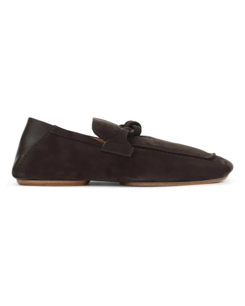 Bottega Veneta Loafer Brown Suede Loafers schwarz Schwarz