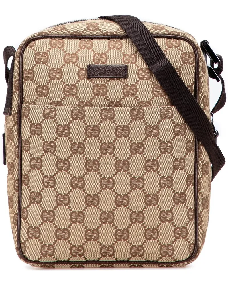 Gucci Hobo Bags GG Canvas Crossbody braun Braun