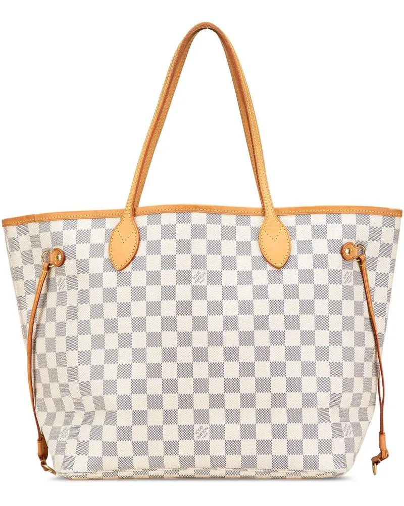 Louis Vuitton Shopper Damier Azur Neverfull MM weiß Weiß