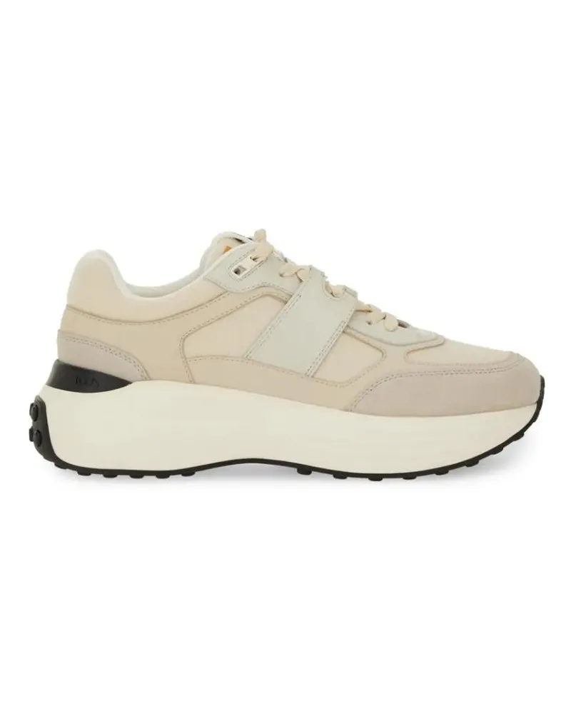 TOD'S Low-Top Sneaker Fabric And Suede Sneaker beige Beige