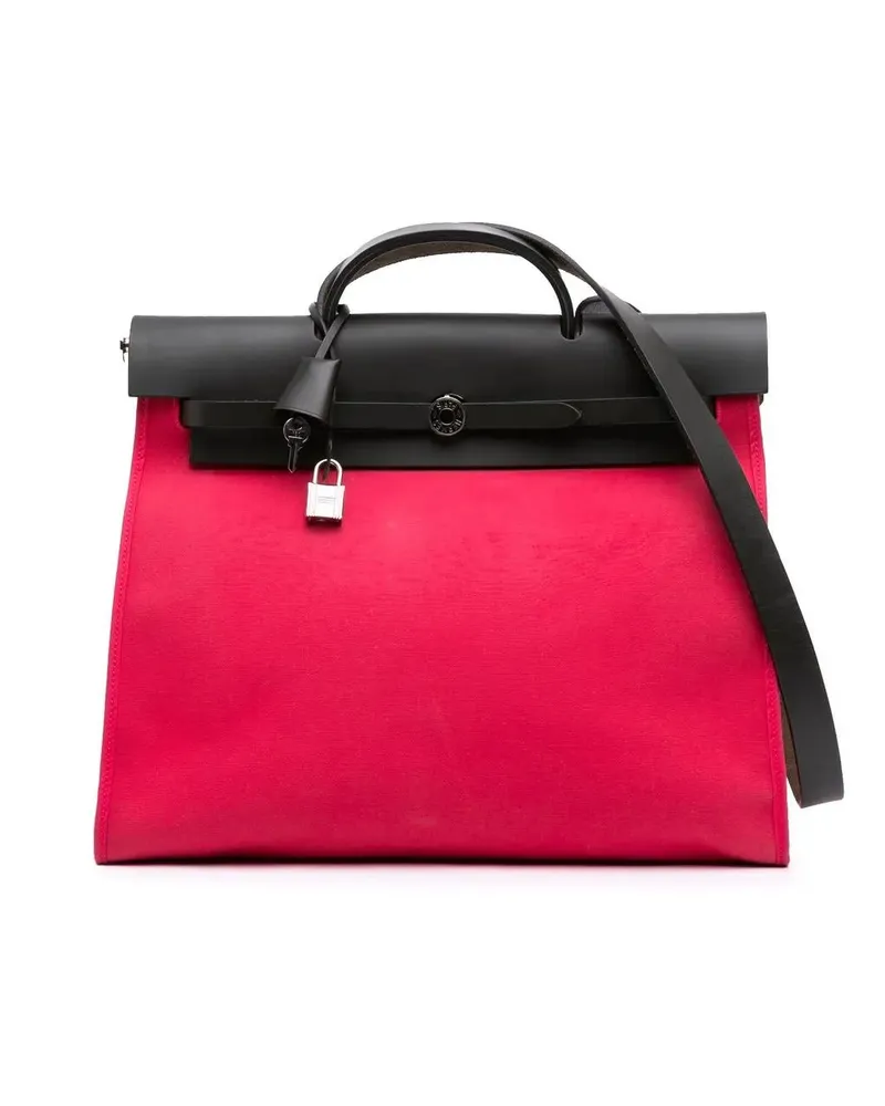 Hermès Hobo Bags Toile Herbag Zip 39 rosa Gold