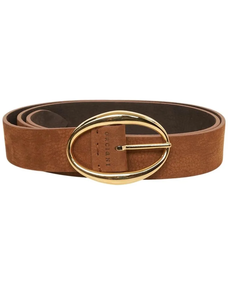 Orciani Gürtel Leather belt braun Braun