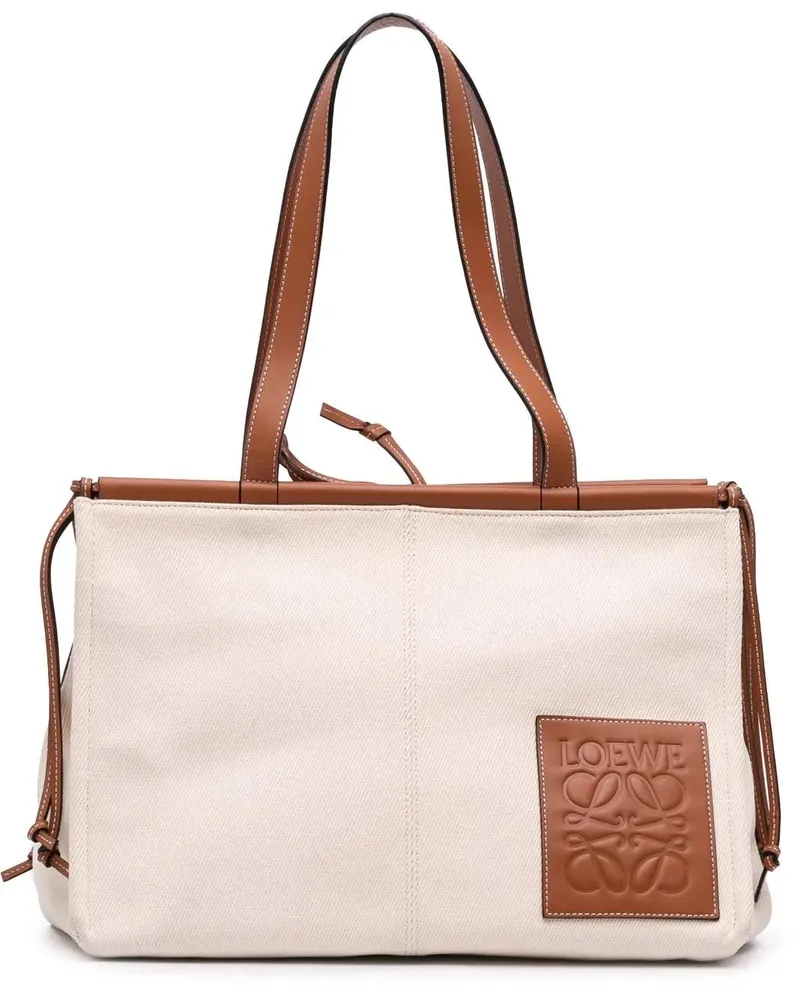 Loewe Shopper Large Canvas Cushion Tote braun Braun