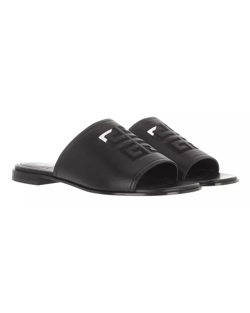 Givenchy Slipper & Pantoletten 4G Flat Sandals Leather schwarz Schwarz