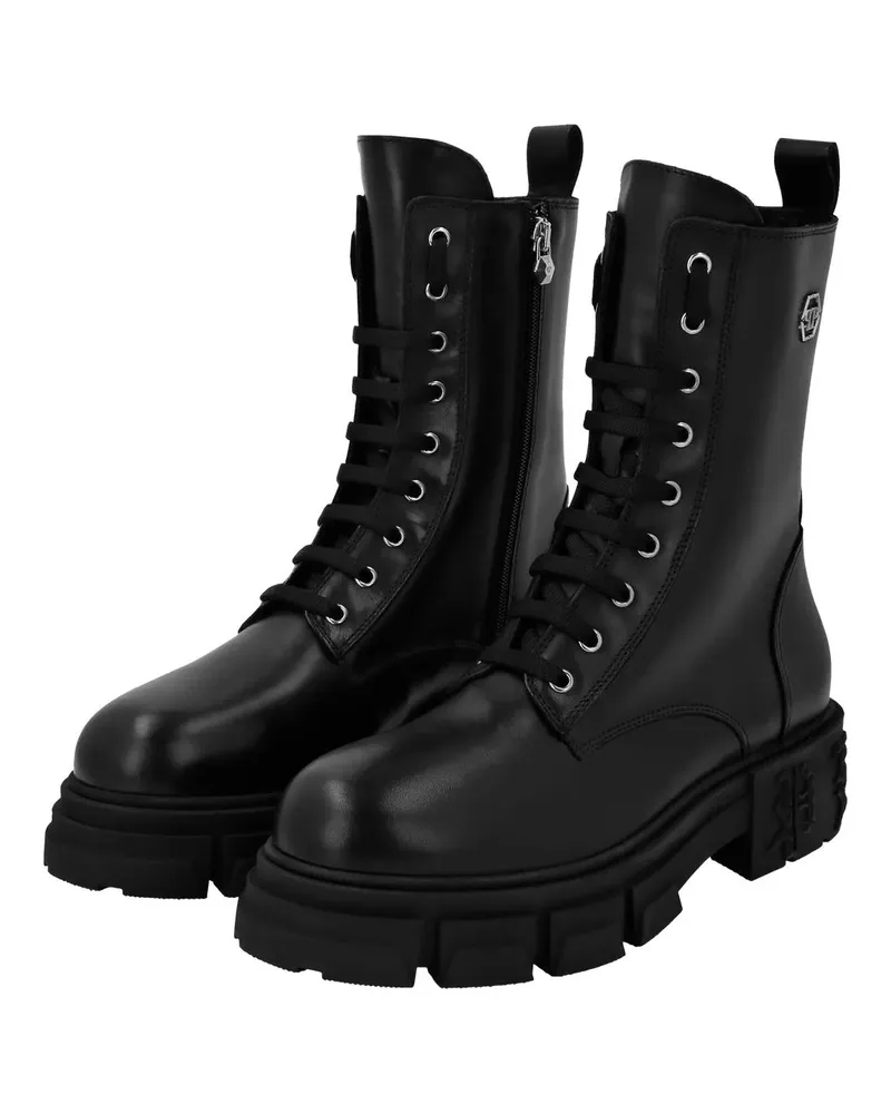 Philipp Plein Stiefeletten Stiefel Hexagon schwarz Schwarz