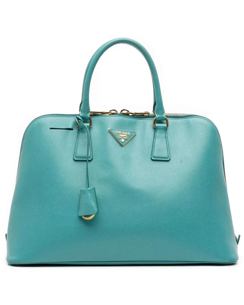 Prada Hobo Bags Large Saffiano Lux Promenade Satchel blau Blau