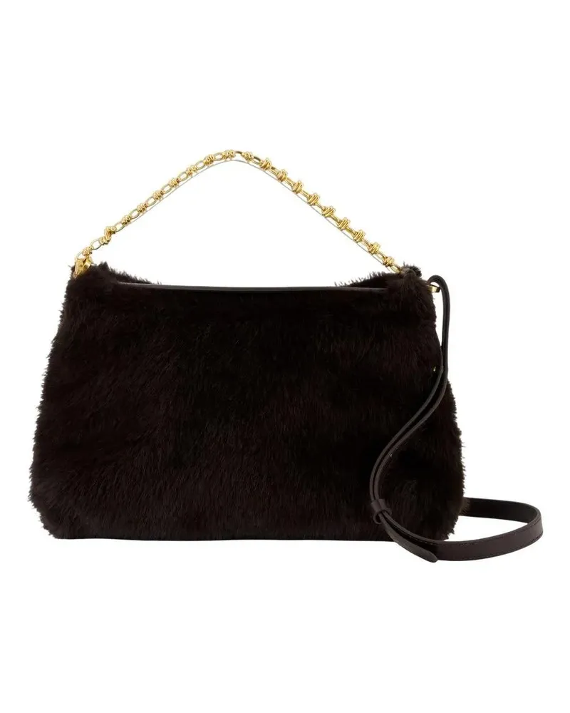 Vanessa Bruno Hobo Bags Daily Chain Gm Shoulder Bag - Synthetic - Brown schwarz Schwarz