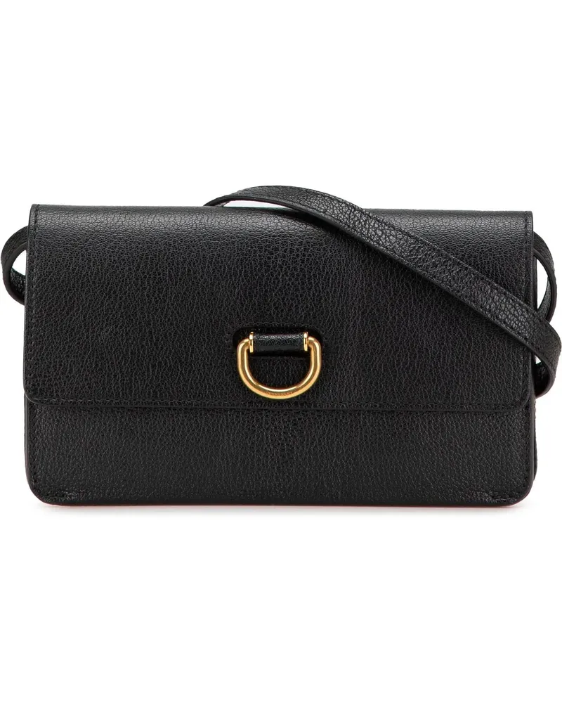 Burberry Hobo Bags Leather Hayes D Ring Crossbody schwarz Schwarz