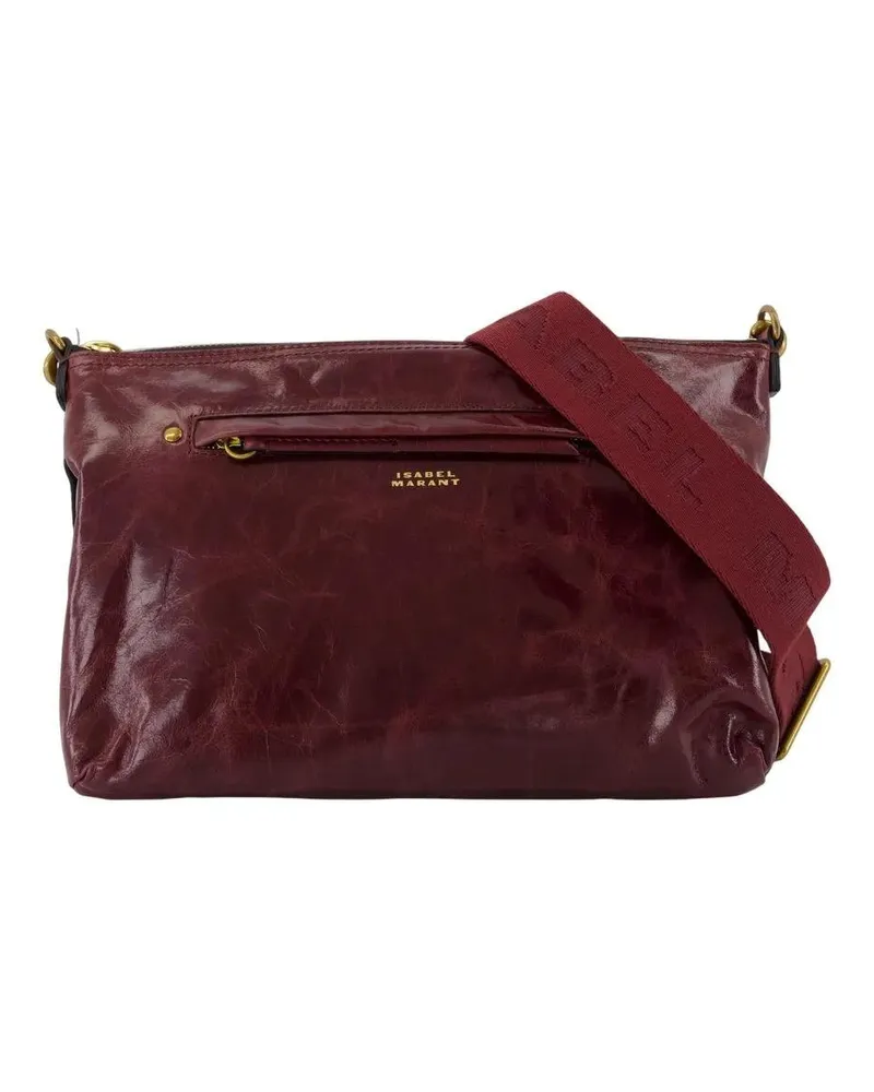 Isabel Marant Hobo Bags Smooth Calfskin Burgundy Crossbody Bag schwarz Schwarz