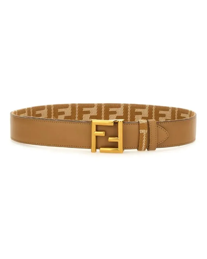 Fendi Gürtel Brown Leather Belt beige Beige