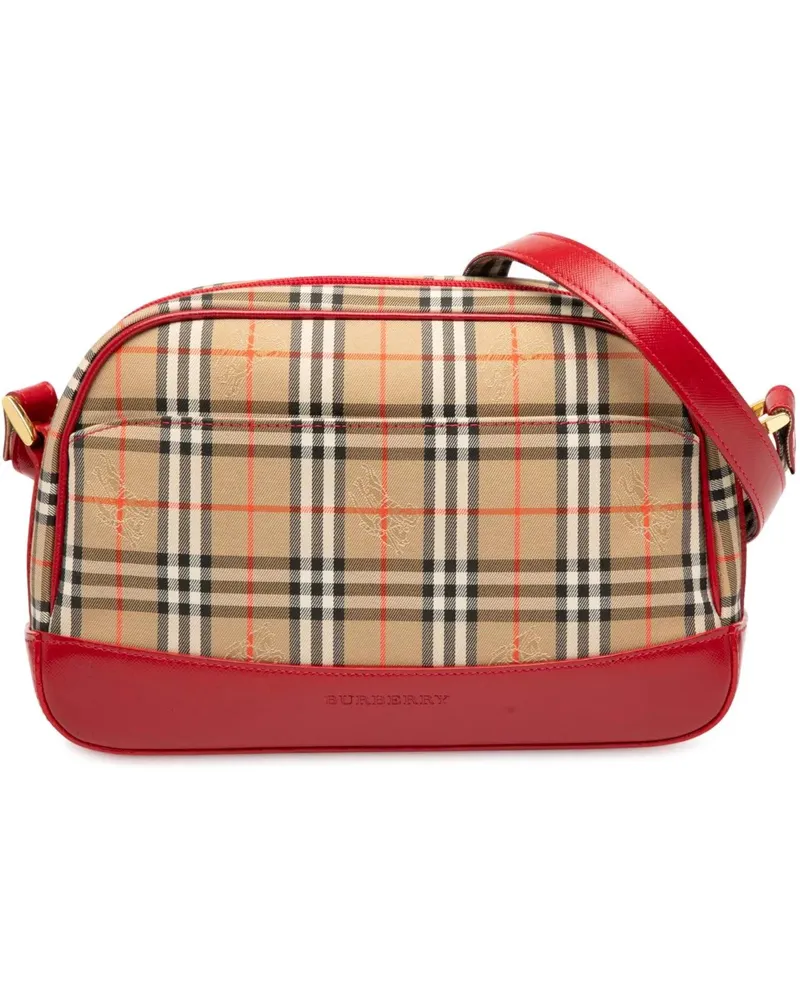 Burberry Hobo Bags Haymarket Check Canvas Crossbody braun Braun