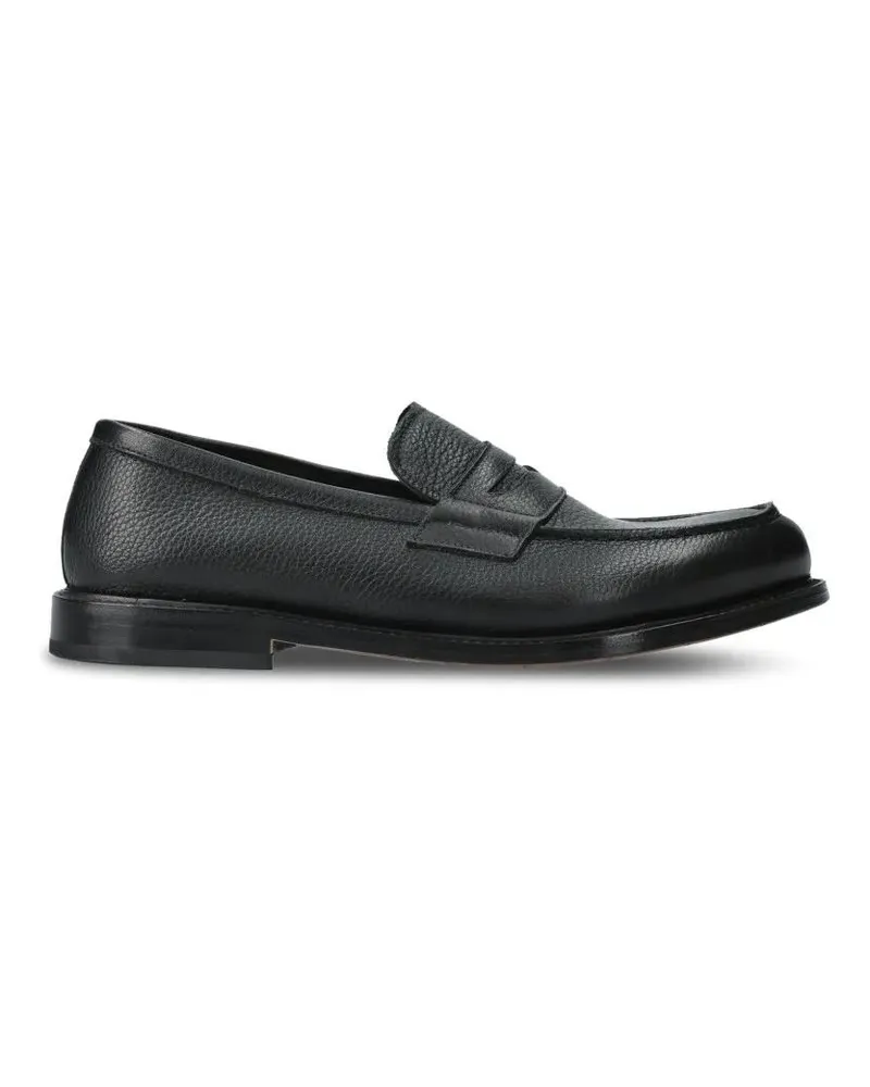 Premiata Loafer Black Slip-On Shoes With Lamb Leather Finish blau Blau